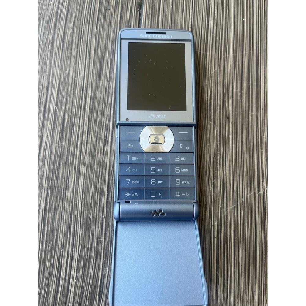 Sony Ericsson W350 W350i black Blue Flip 2G MobilPhone Untested - Picture 4 of 8